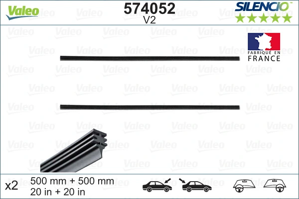 VALEO 574052 Wiper Blade Rubber