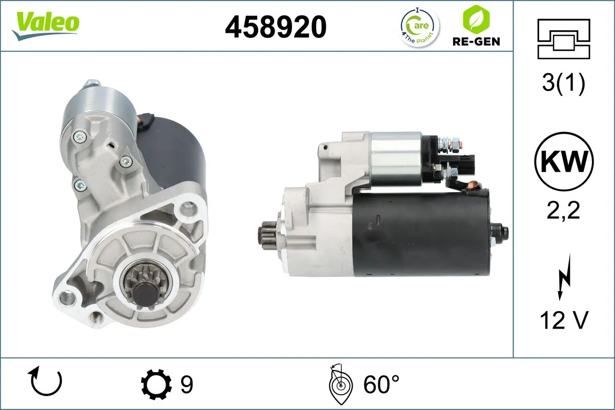 Starter VALEO RE-GEN REMANUFACTURED 458920
