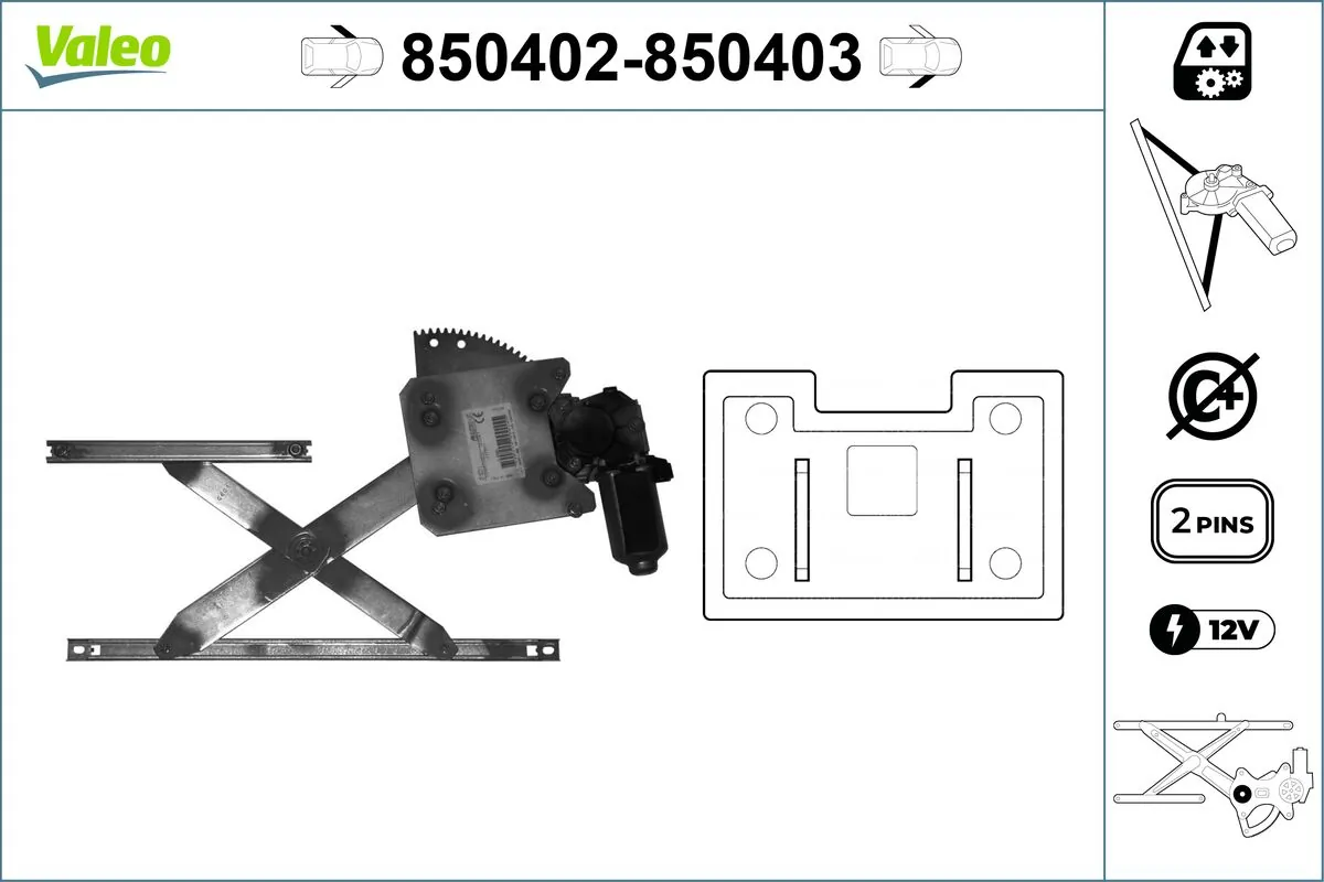 VALEO 850402 Window Regulator