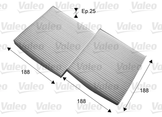 Filter, cabin air VALEO ESSENTIAL 715714