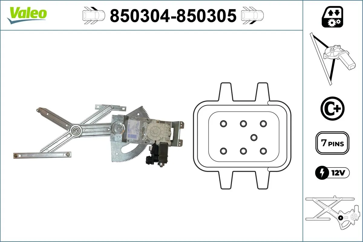 VALEO 850304 Window Regulator