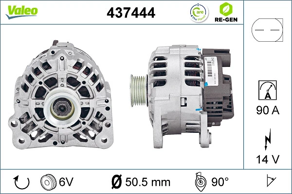 Alternator VALEO RE-GEN REMANUFACTURED 437444