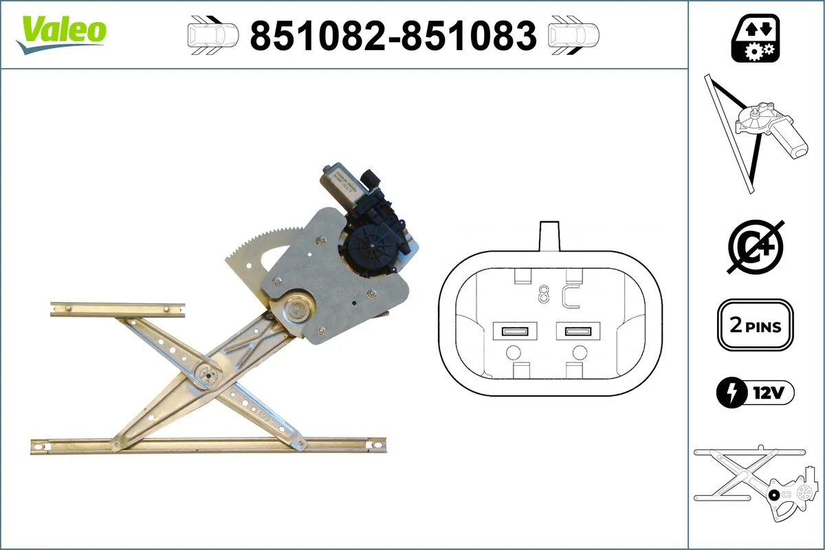 VALEO 851082 Window Regulator