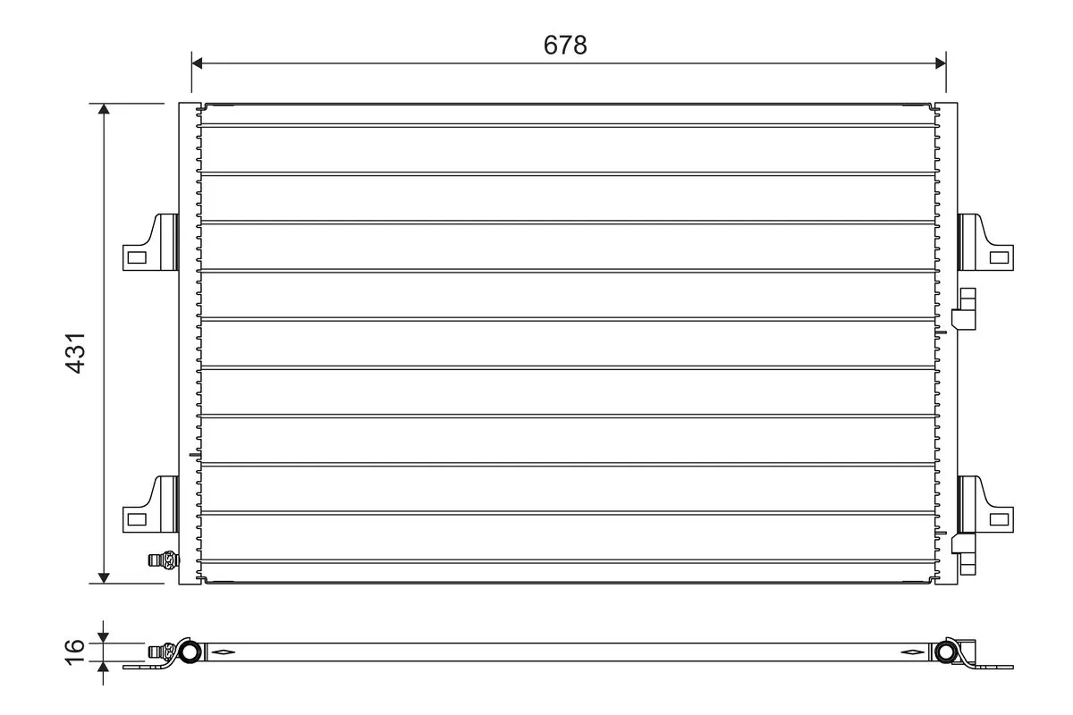 Condenser, air conditioning 814007