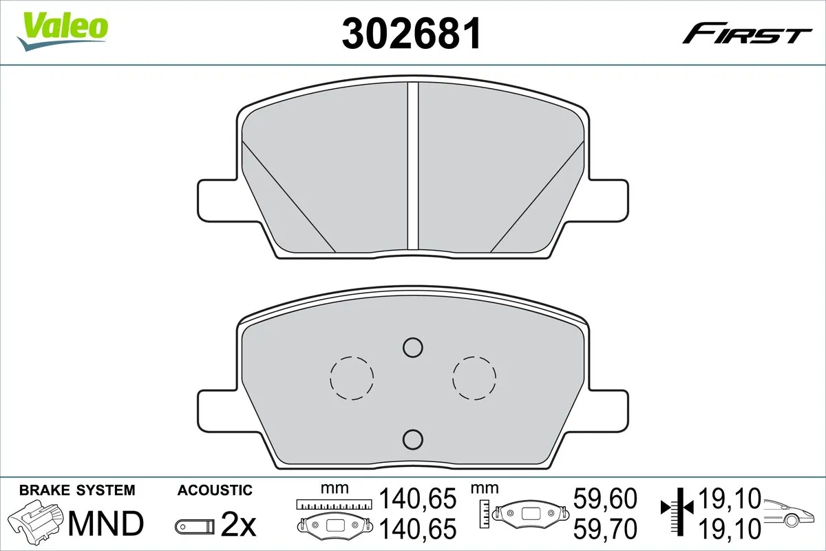 Brake Pad Set, disc brake FIRST 302681