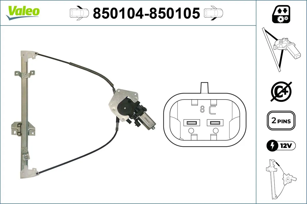 VALEO 850104 Window Regulator