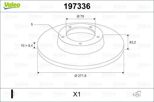 VALEO 197336 Brake Disc
