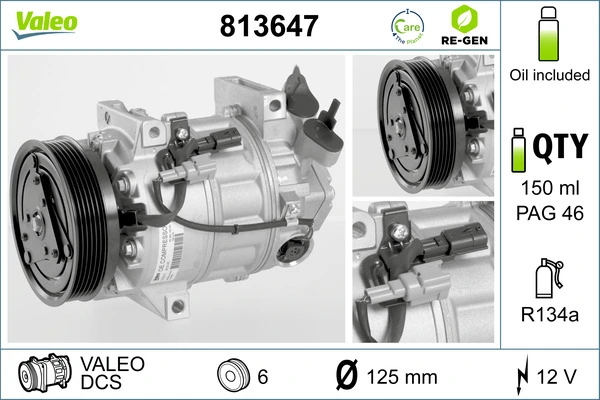 VALEO 813647 Compressor, air conditioning
