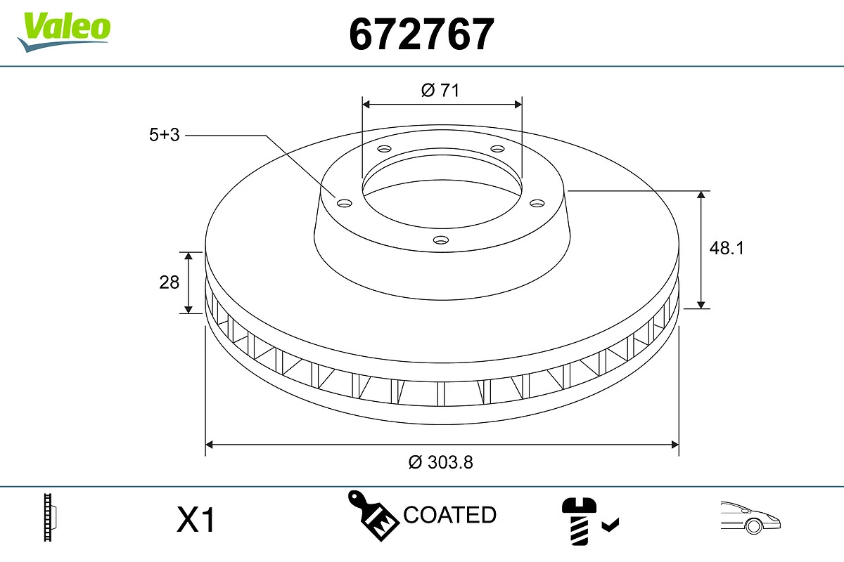 Brake Disc COATED 672767