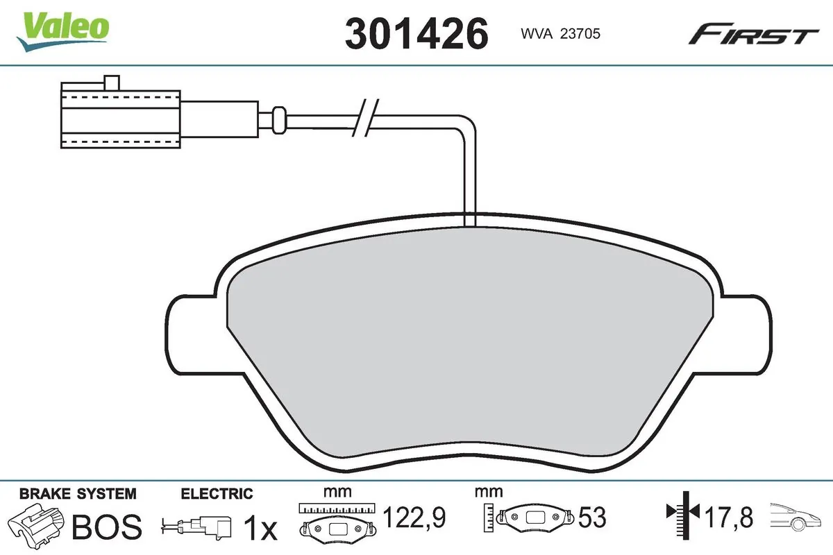 Brake Pad Set, disc brake FIRST 301426