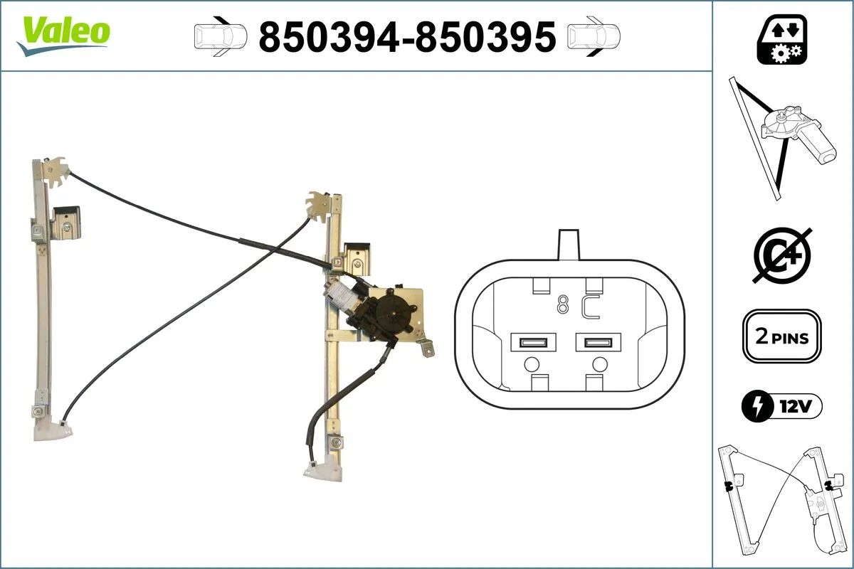 VALEO 850394 Window Regulator