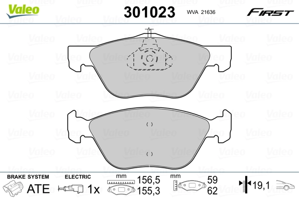 Brake Pad Set, disc brake FIRST 301023