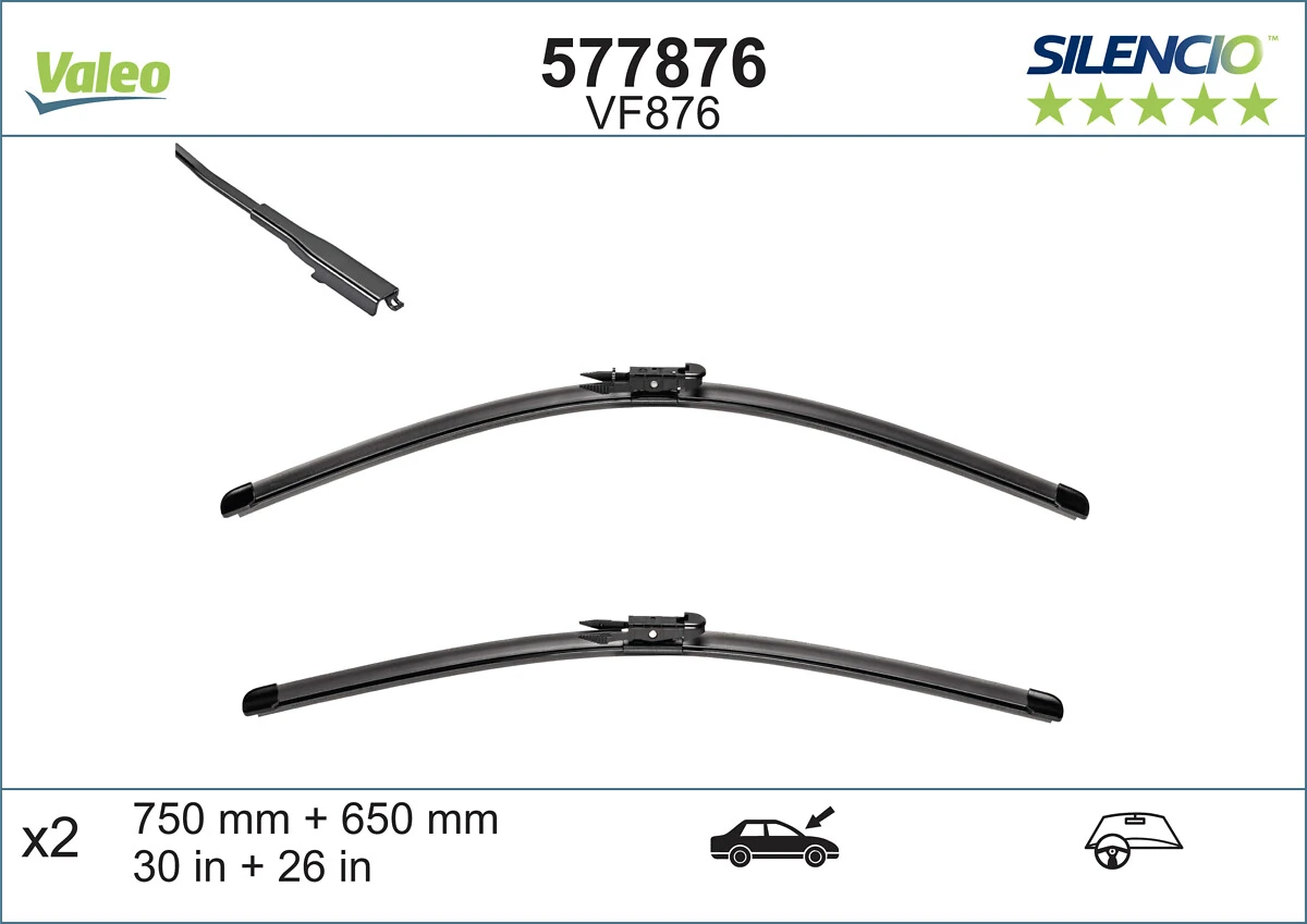 Wiper Blade SILENCIO FLAT BLADE SET 577876