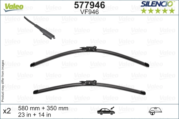 Wiper Blade SILENCIO FLAT BLADE SET 577946