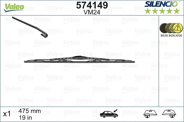 Wiper Blade SILENCIO CONVENTIONAL SINGLE 574149