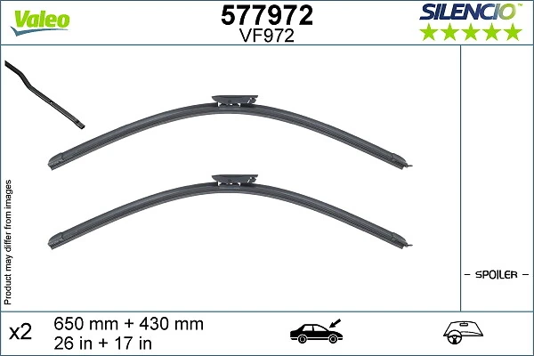 Wiper Blade SILENCIO FLAT BLADE SET 577972