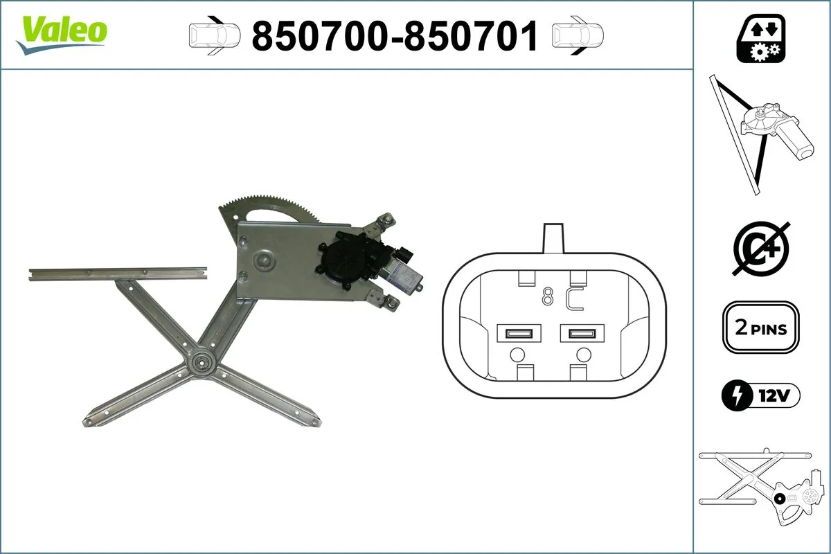 VALEO 850700 Window Regulator