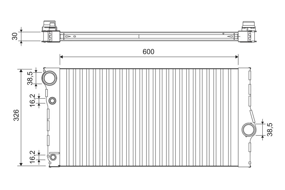 Radiator, engine cooling 701193