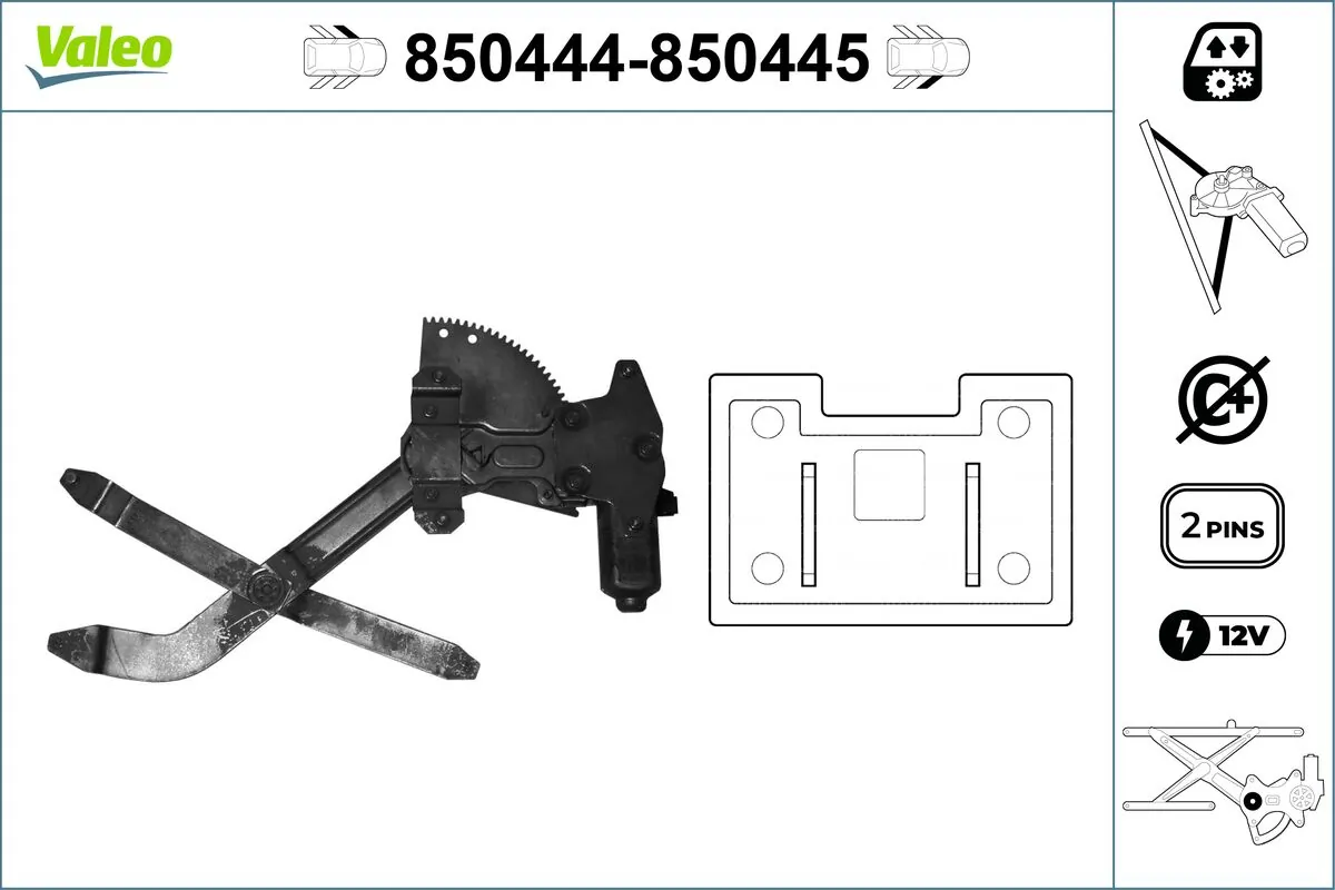 VALEO 850444 Window Regulator