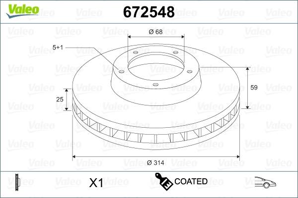 Brake Disc COATED 672548