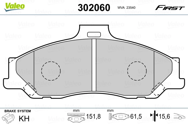 Brake Pad Set, disc brake FIRST 302060