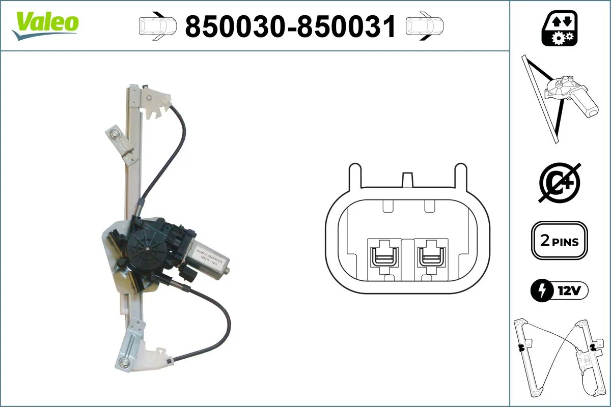 VALEO 850030 Window Regulator