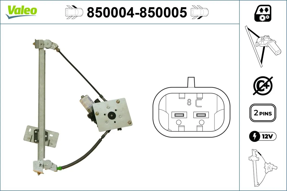 VALEO 850004 Window Regulator