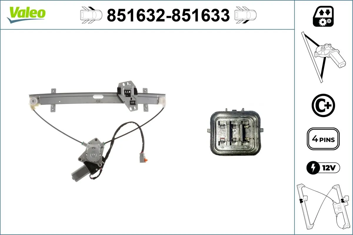 VALEO 851632 Window Regulator