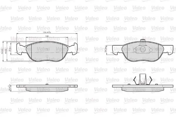 VALEO 872576 Brake Pad Set, disc brake