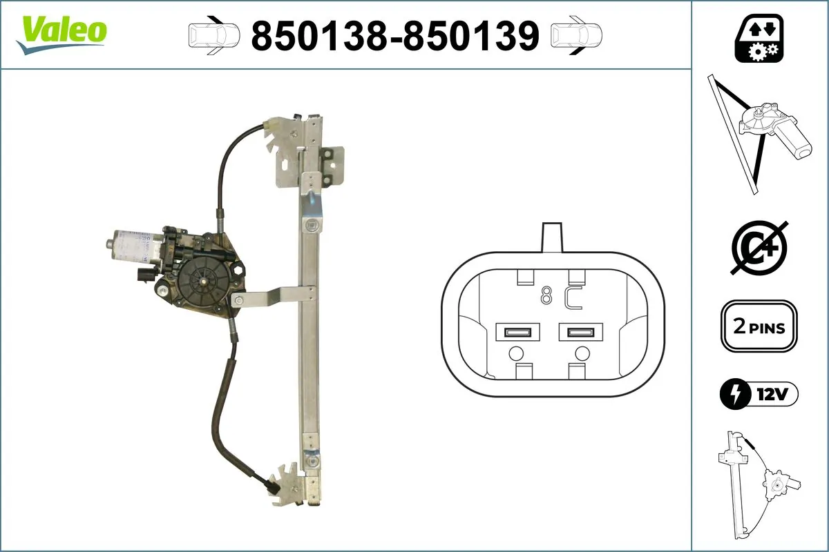 VALEO 850138 Window Regulator