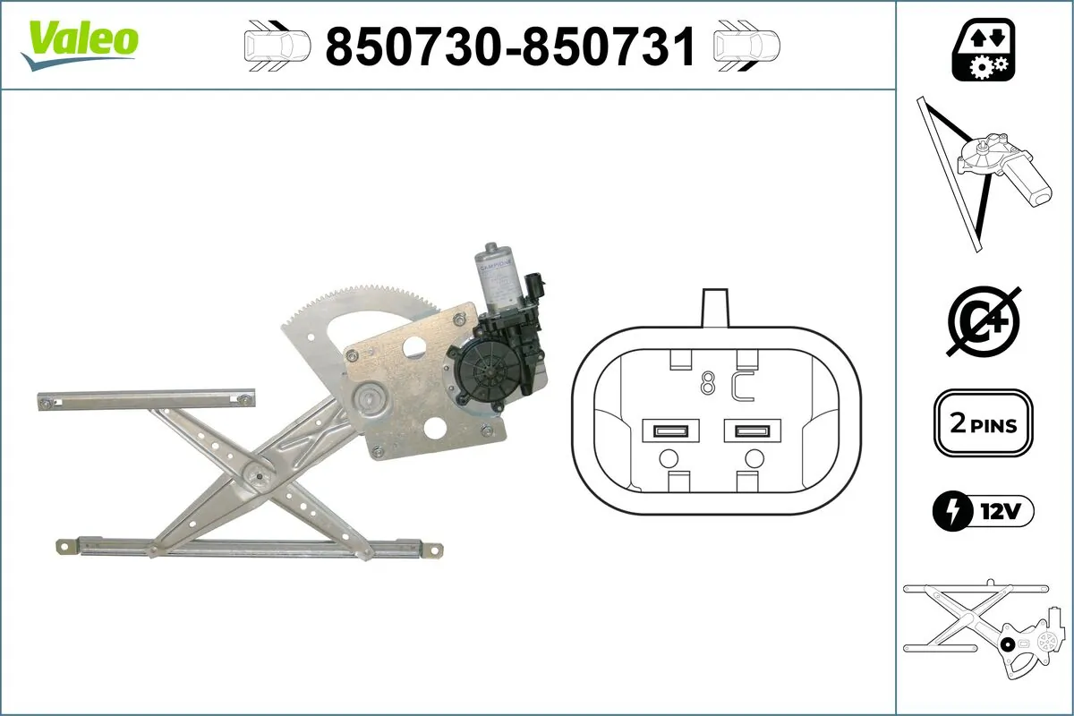 VALEO 850730 Window Regulator