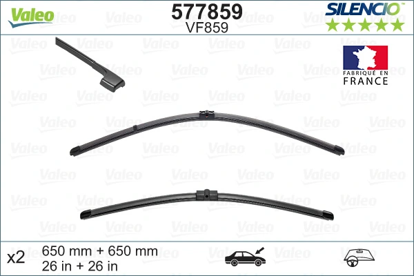 Wiper Blade SILENCIO FLAT BLADE SET 577859