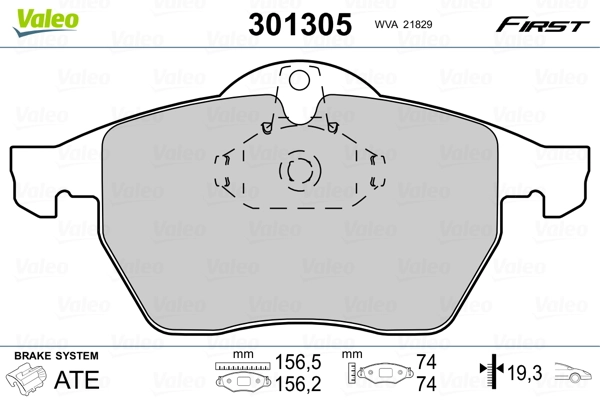Brake Pad Set, disc brake FIRST 301305