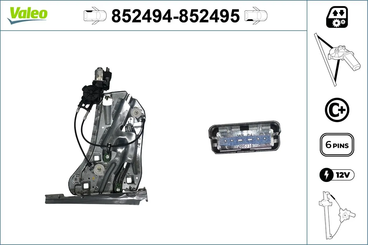 VALEO 852494 Window Regulator
