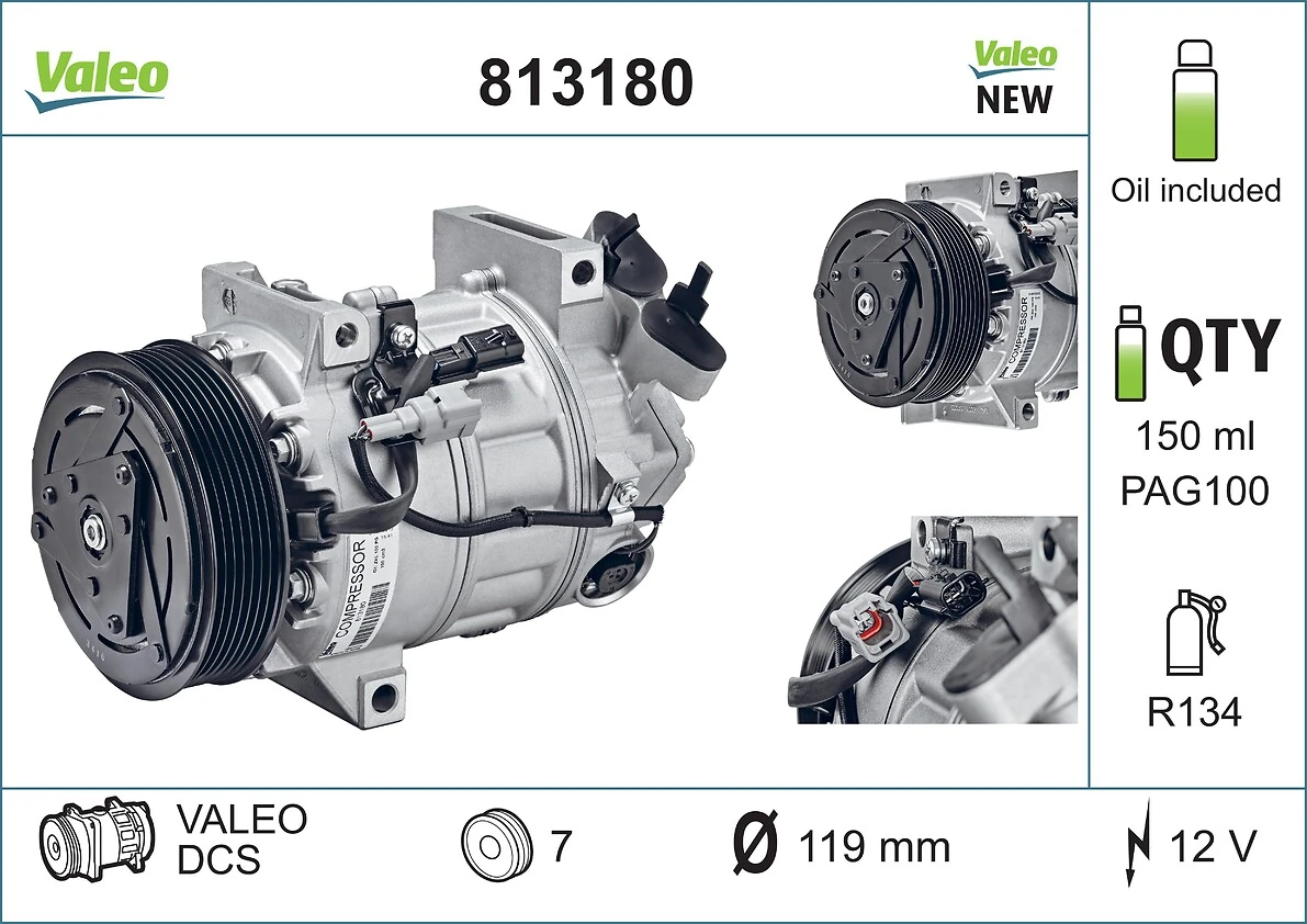 VALEO 813180 Compressor, air conditioning