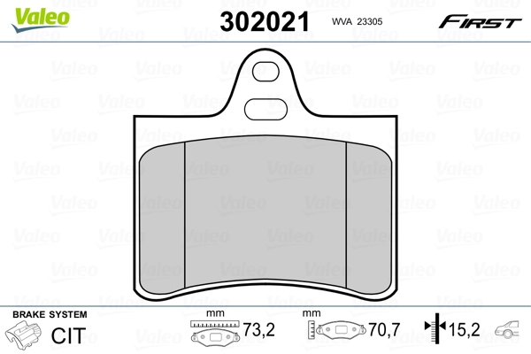 Brake Pad Set, disc brake FIRST 302021