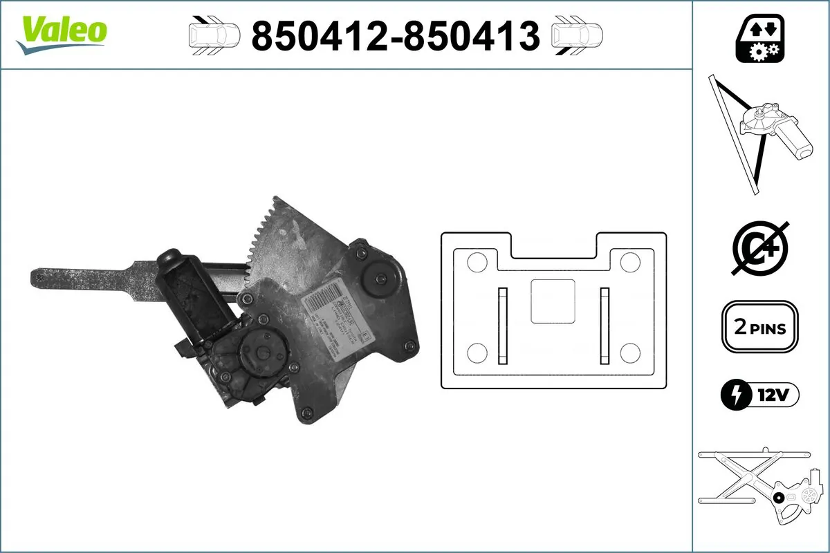 VALEO 850412 Window Regulator