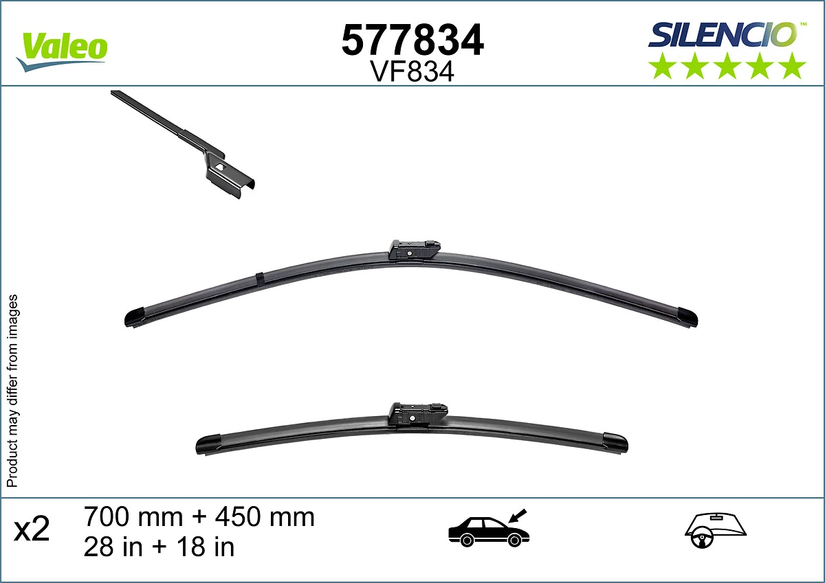 Wiper Blade SILENCIO FLAT BLADE SET 577834