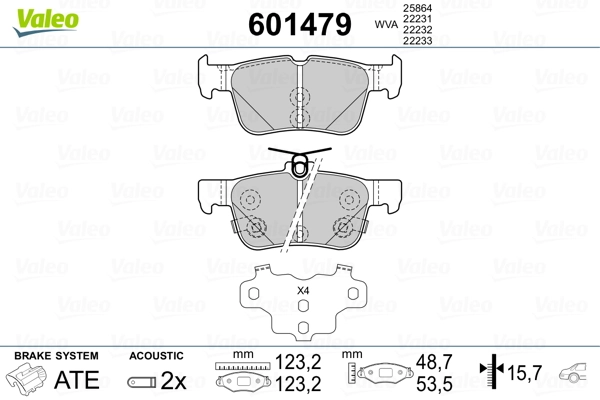 Brake Pad Set, disc brake 601479