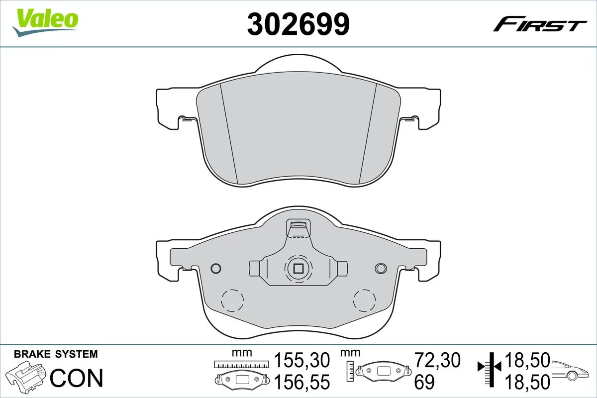 Brake Pad Set, disc brake FIRST 302699