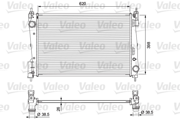 Radiator, engine cooling 701717