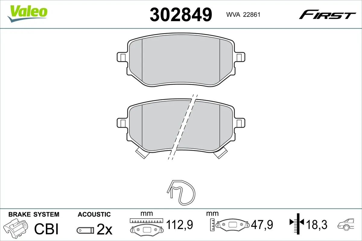 Brake Pad Set, disc brake FIRST 302849