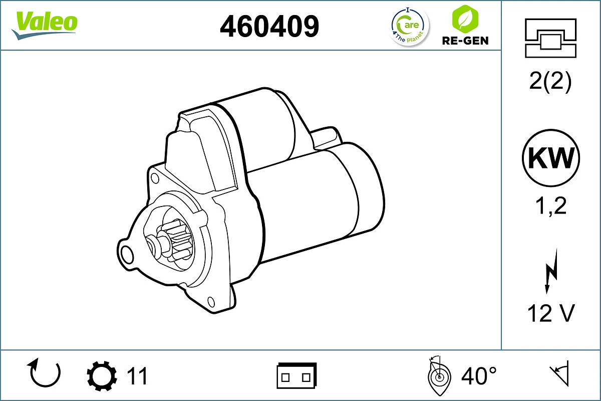 Starter VALEO RE-GEN REMANUFACTURED 460409