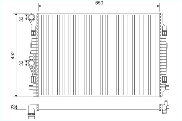 Radiator, engine cooling 701132