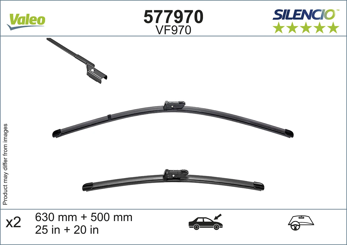Wiper Blade SILENCIO FLAT BLADE SET 577970