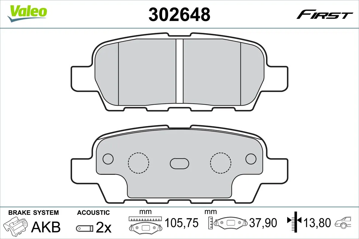 Brake Pad Set, disc brake FIRST 302648