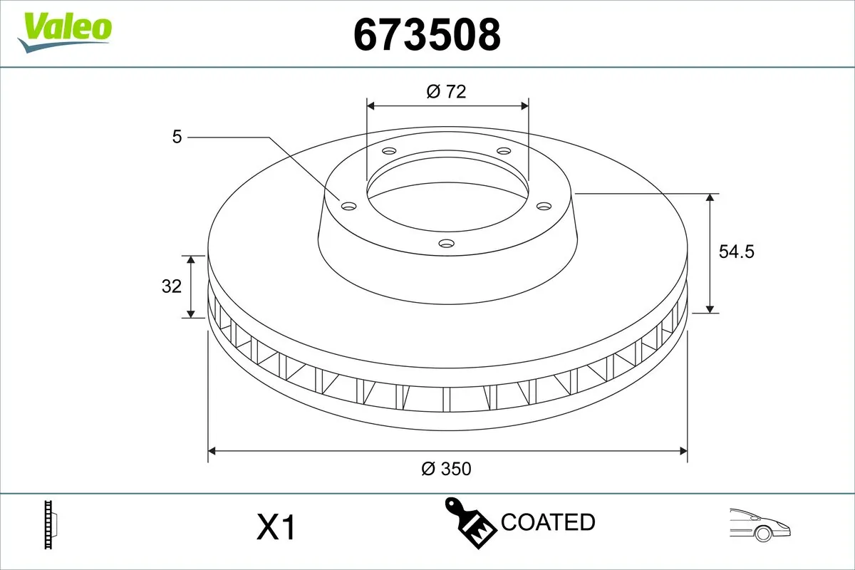 Brake Disc COATED 673508
