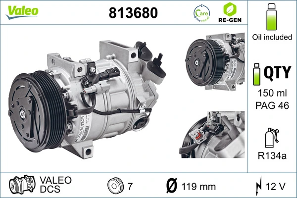 VALEO 813680 Compressor, air conditioning