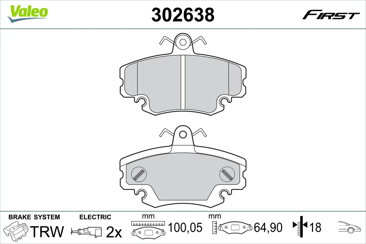 Brake Pad Set, disc brake FIRST 302638