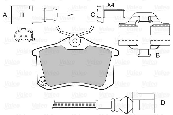 Brake Pad Set, disc brake 598474